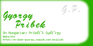 gyorgy pribek business card